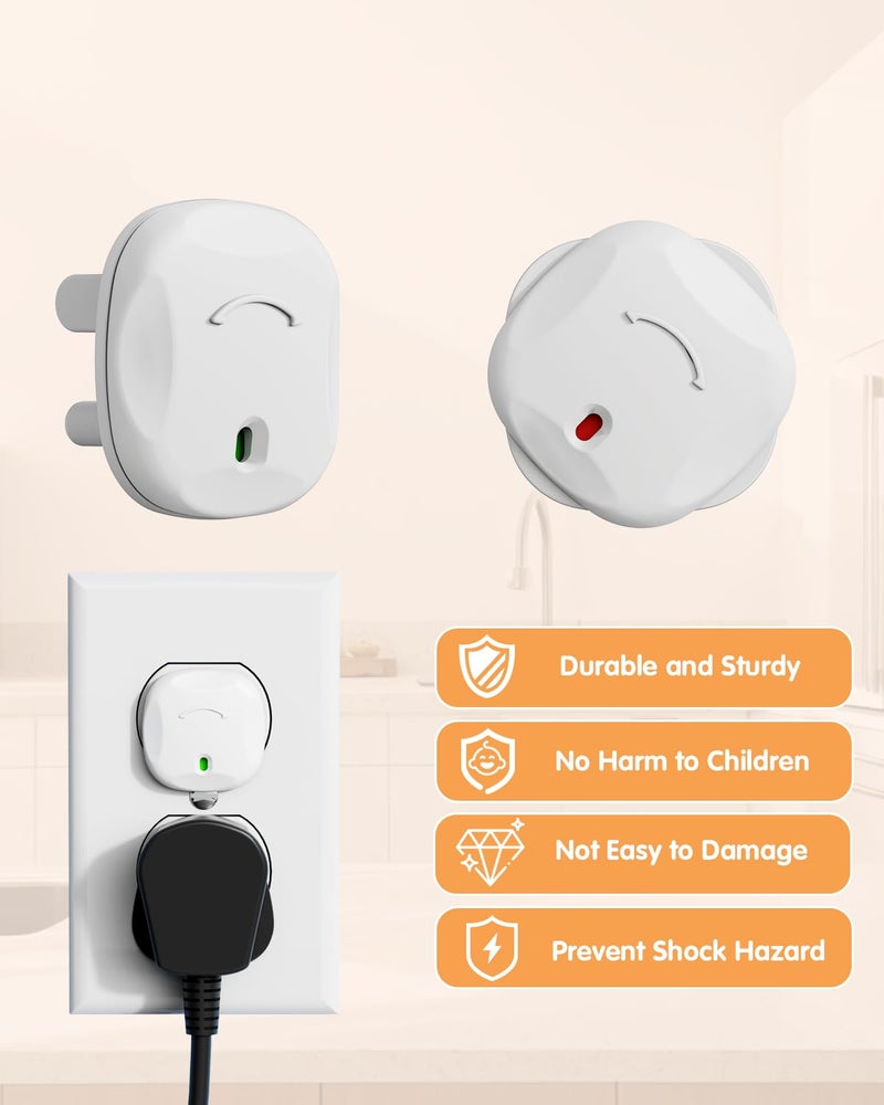UTRUSTTO Outlet Covers Baby Proofing, 60 Pack Plug Covers Baby Proofing, Outlet Plug Covers for US 3-Prong to Prevent Electric Shock, Outlet Covers for Home, Office, School, Kindergarten, White - Image 2